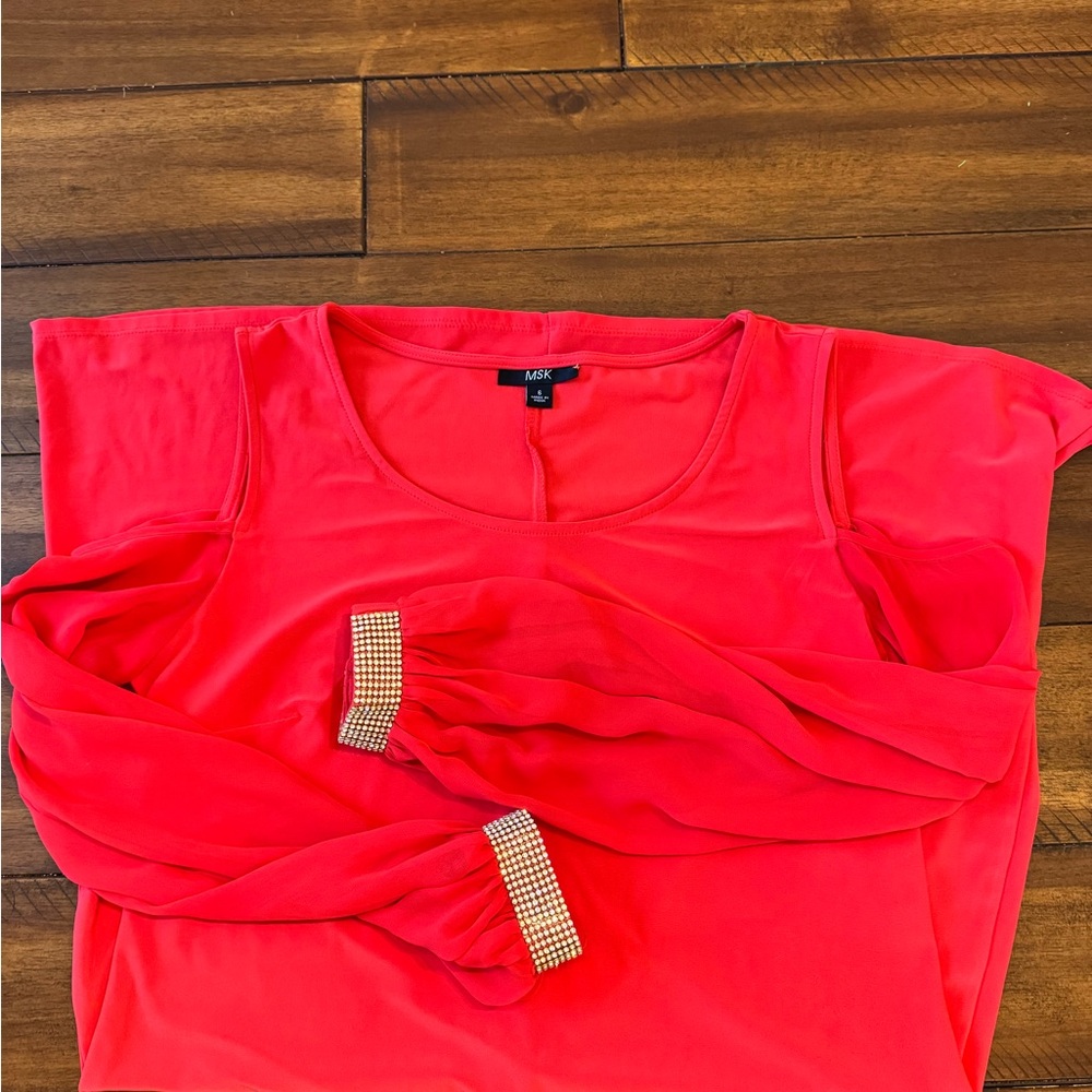 Michael Kors Bright Coral-Red Dress